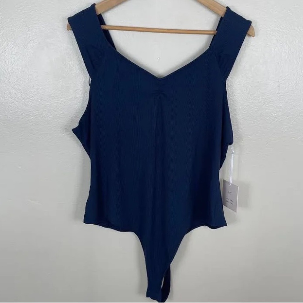 LC Lauren Conrad Dark Blue Bodysuit